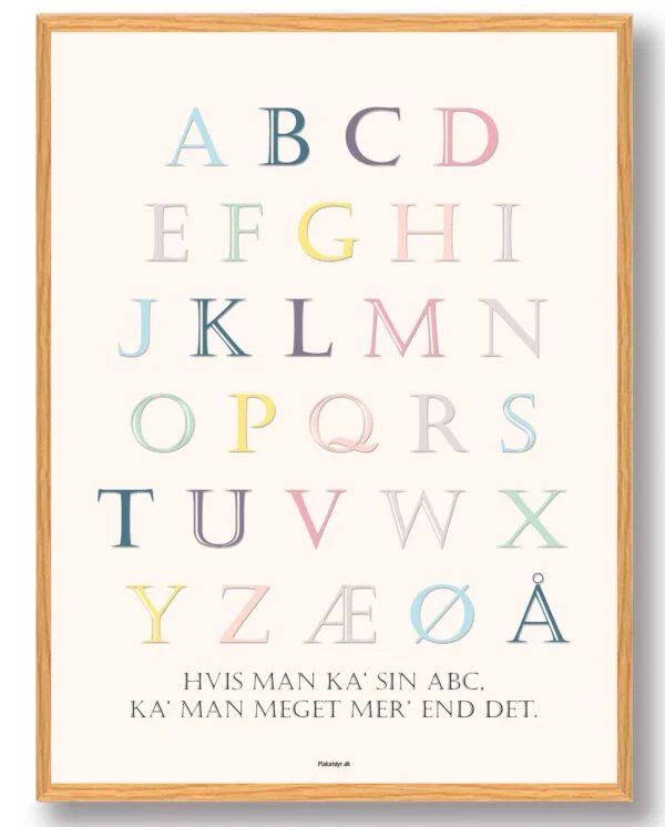 ABC-plakat (Størrelse: M - 30x40cm)