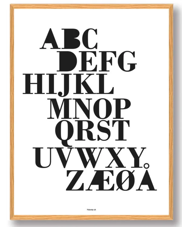 ABC-plakat (Størrelse: M - 30x40cm)
