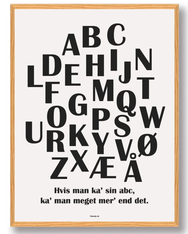 ABC-plakat (Størrelse: M - 30x40cm)