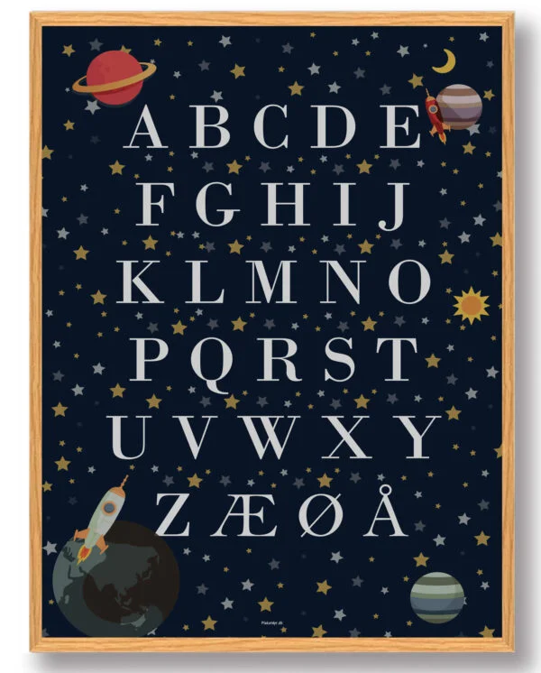 ABC-plakat (Størrelse: M - 30x40cm)