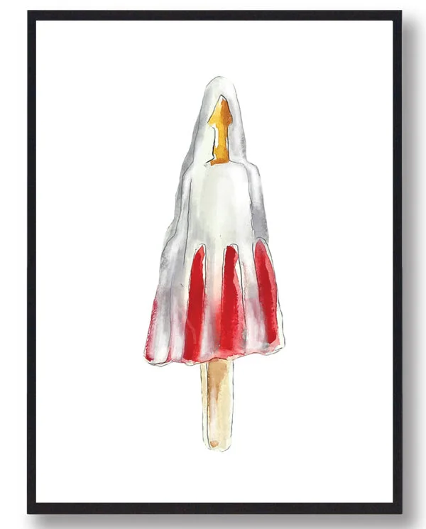 Astronaut is - håndtegnet plakat (Størrelse: M - 30x40cm)