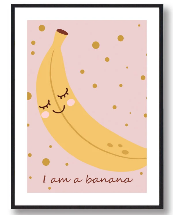 Banan - plakat (Størrelse: M - 30x40cm)