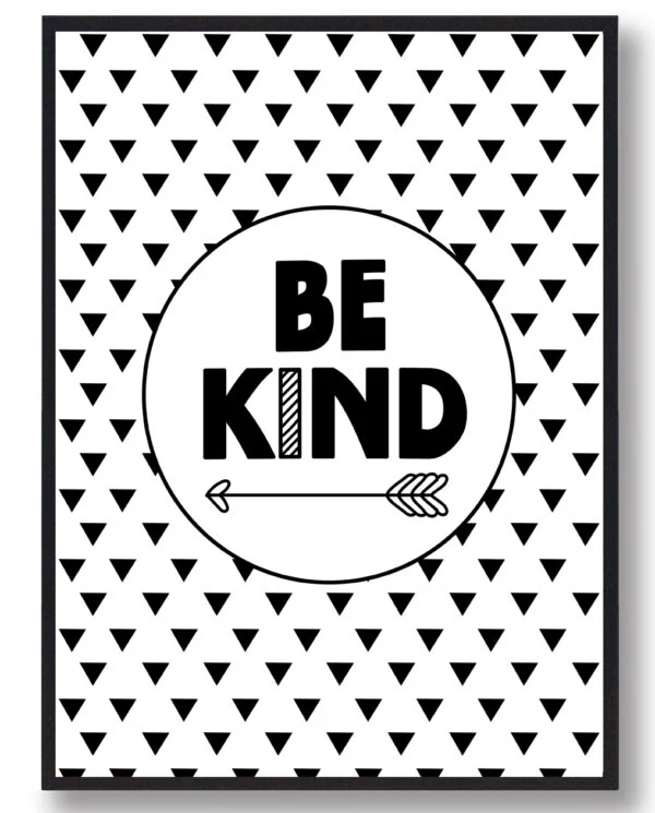 Be Kind - plakat (Størrelse: M - 30x40cm)