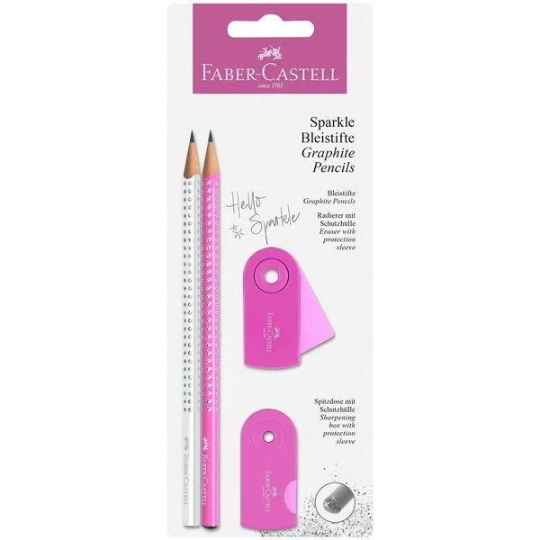 Faber Castell Sparkle Blyanter Hvid/Pink 2 stk