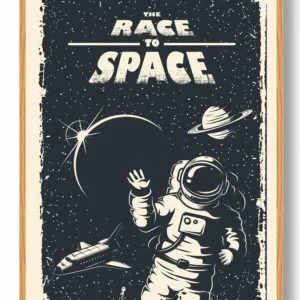 Race to space - plakat (Størrelse: M - 30x40cm)