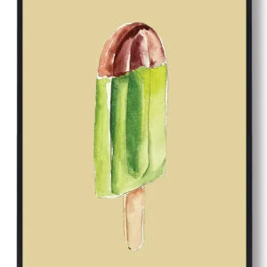 Sambi - håndtegnet plakat (gul) (Størrelse: XS - 15x21cm (A5))
