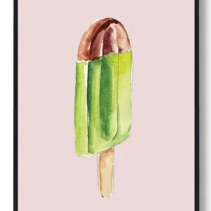 Sambi - håndtegnet plakat (lyserød) (Størrelse: S - 21x29,7cm (A4))