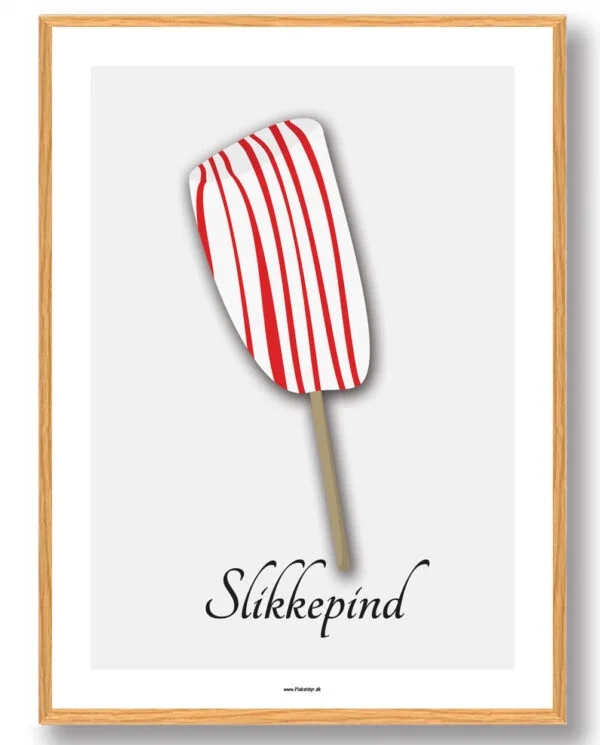 Slikkepind - plakat (Størrelse: M - 30x40cm)