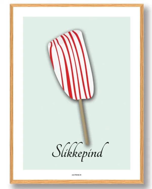 Slikkepind - plakat (Størrelse: M - 30x40cm)