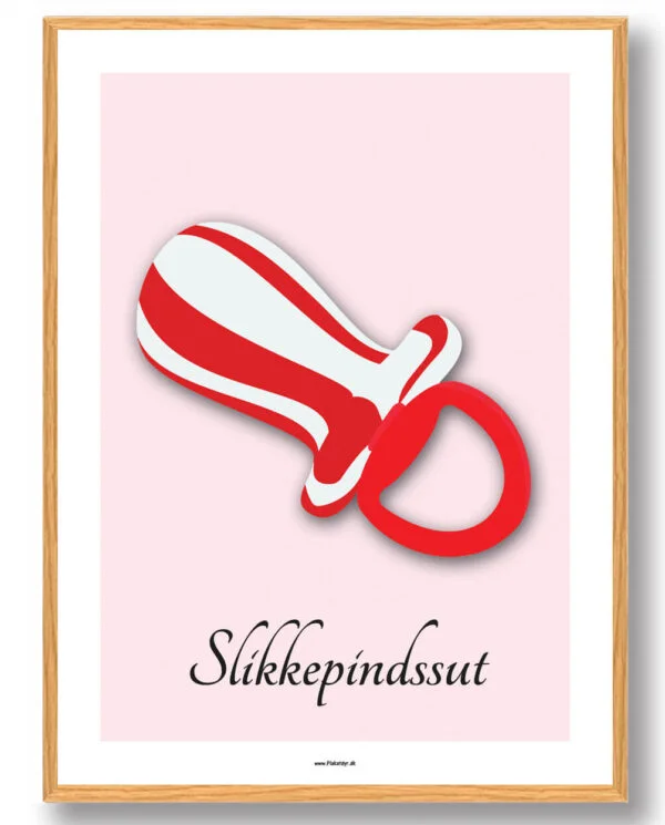 Slikkepindssut - plakat (Størrelse: M - 30x40cm)