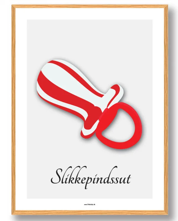 Slikkepindssut - plakat (Størrelse: M - 30x40cm)
