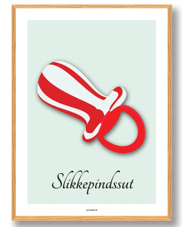 Slikkepindssut - plakat (Størrelse: M - 30x40cm)