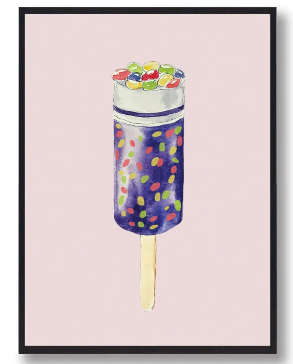 Smarties is - håndtegnet plakat (lyserød) (Størrelse: S - 21x29,7cm (A4))