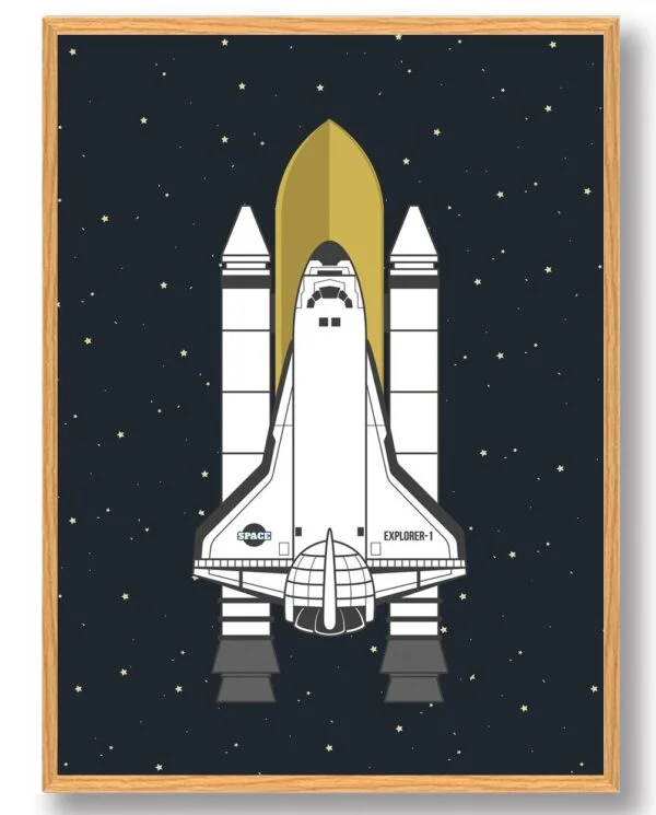Spaceship - plakat (Størrelse: M - 30x40cm)