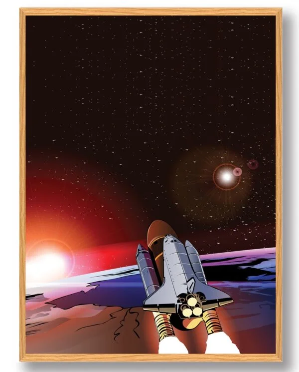 Spaceship - plakat (Størrelse: M - 30x40cm)