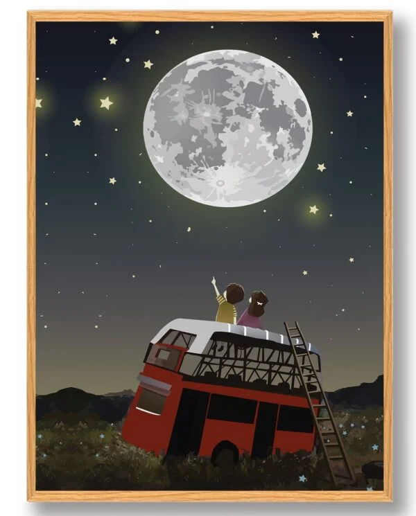 Stjernehimmel - plakat (Størrelse: M - 30x40cm)