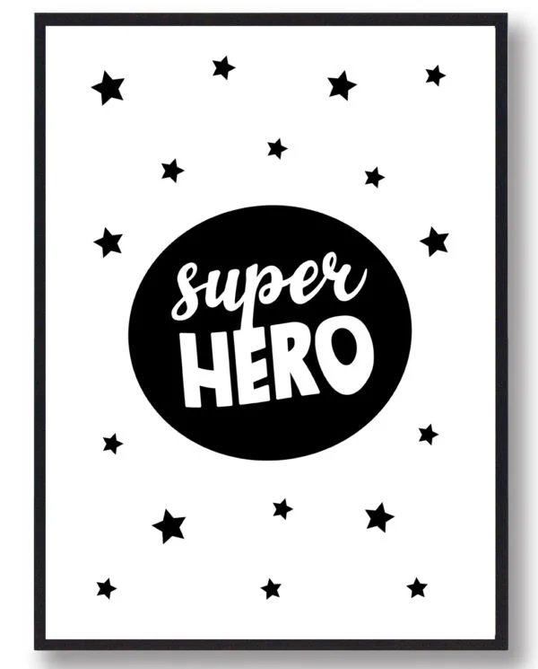 Superhero - plakat (Størrelse: L - 50x70cm (B2))