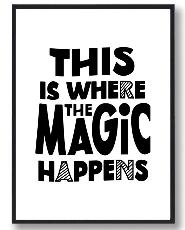 This is where the magic happens - plakat (Størrelse: L - 50x70cm (B2))