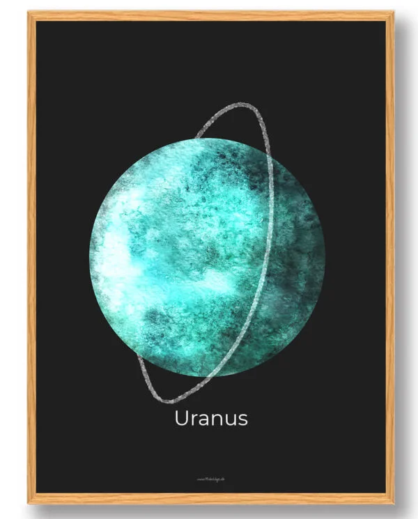 Uranus - rumplakat (Størrelse: M - 30x40cm)
