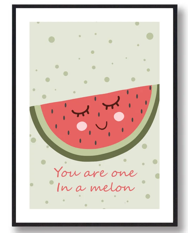 Vandmelon - plakat (Størrelse: M - 30x40cm)
