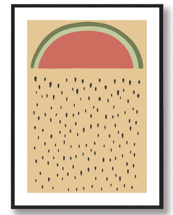Vandmelon regn - plakat (Størrelse: L - 50x70cm (B2))