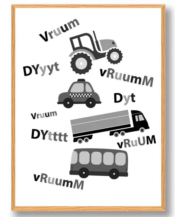 Vruum Vruum - plakat (Størrelse: M - 30x40cm)
