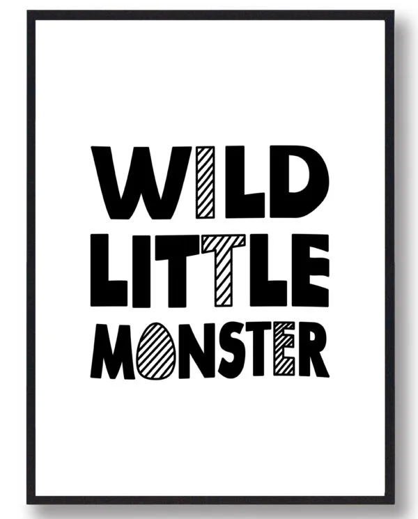 Wild little monster - plakat (Størrelse: M - 30x40cm)