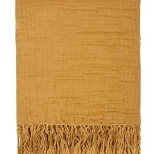 Müsli Tæppe - 90x90 - Muslin - Wood