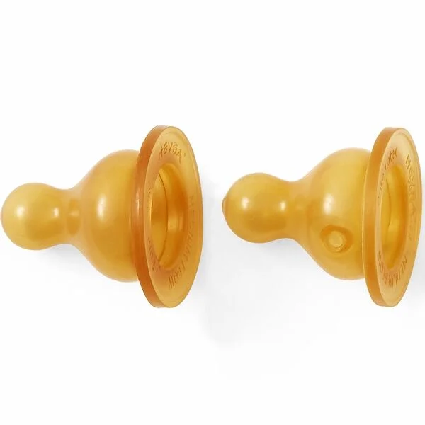 Hevea Sutteflaskehoveder Slow Flow 2-pack
