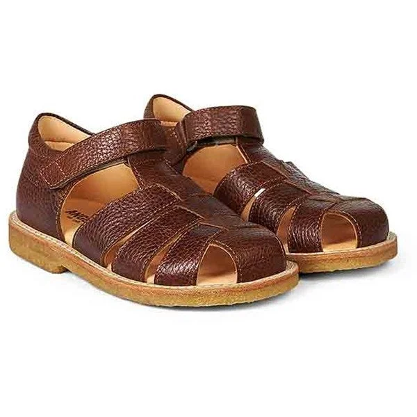 Angulus Sandal M. Velcrolukning Mellembrun - Str. 26