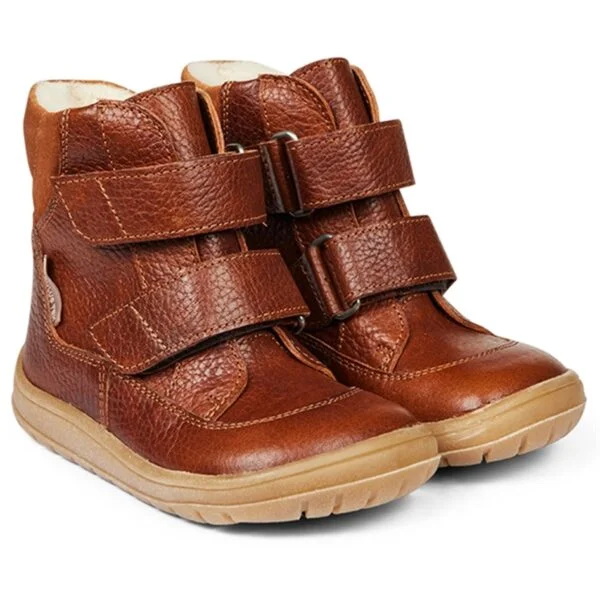 Angulus Tex-Støvle Med Velcrolukning Cognac/Cognac - Str. 24