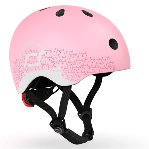 Scoot and Ride Reflective Cykelhjelm Rose - Str. XXS-S