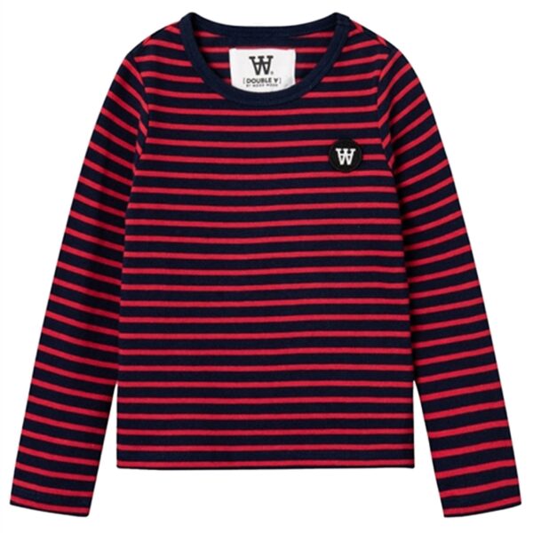 Wood Wood Navy/Red Stripes Kim Bluse - Str. 15 år