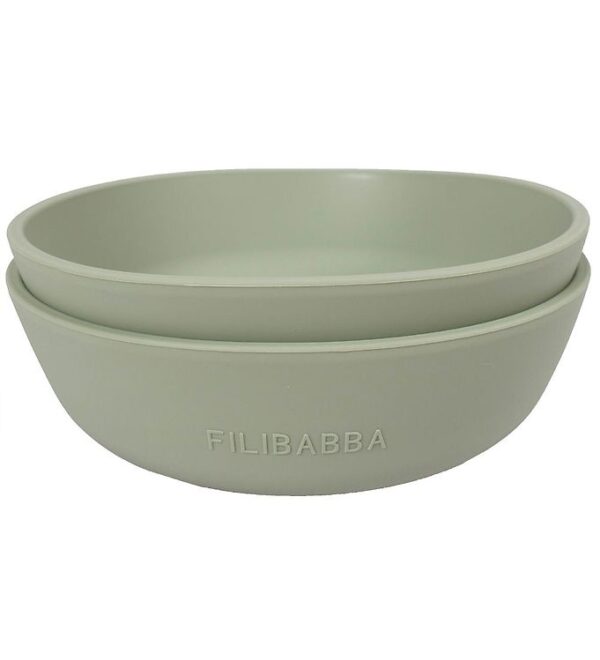 Filibabba Skål - Silikone - 2-Pak - Green