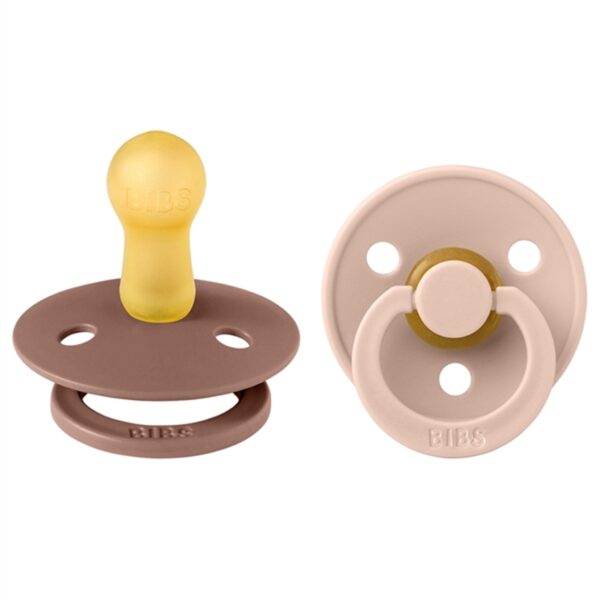 Bibs Colour Latex Sutter 2-pak Rund Woodchuck/Blush - Str. 1