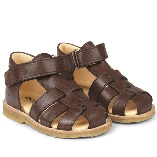 Angulus Begyndersandal m. Velcro Mørkebrun 5019-201-1547 - Str. 20