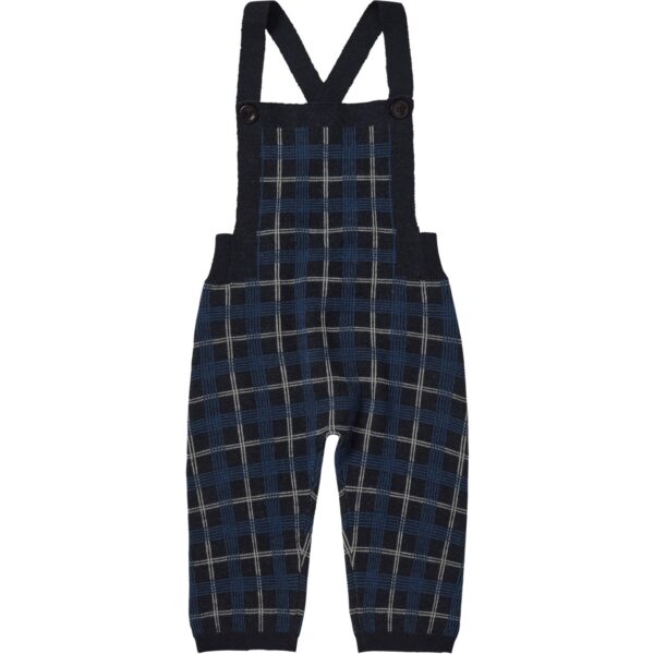 FUB Dark Navy Baby Checked Overalls - Str. 62