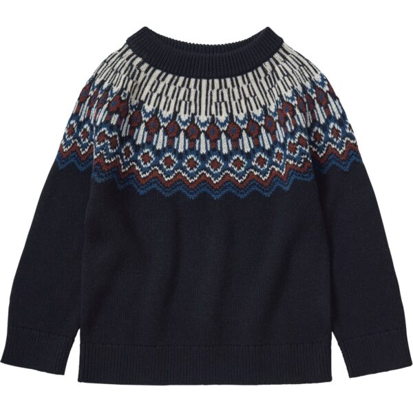 FUB Dark Navy Fair Isle Sweater - Str. 80