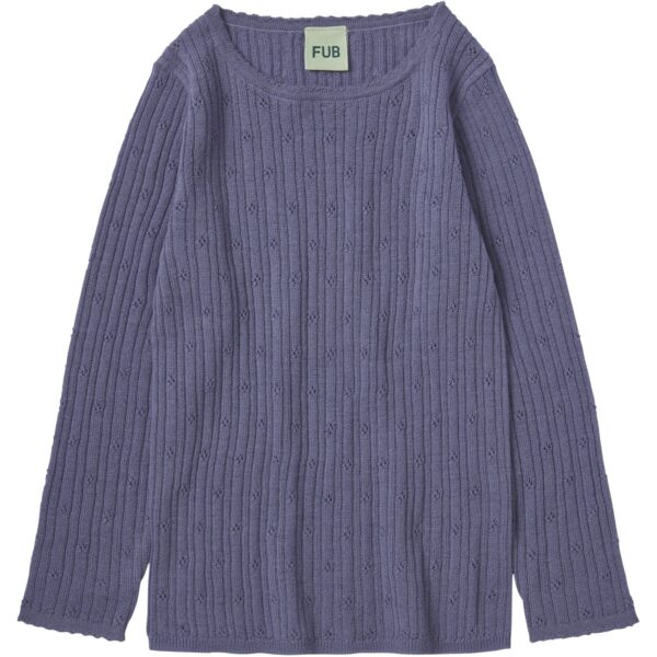 FUB Dusty Violet Pointelle Bluse - Str. 100