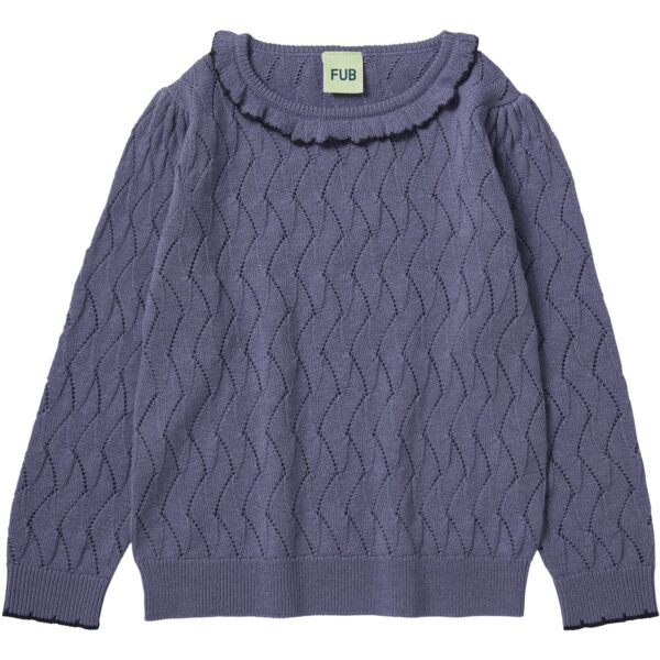 FUB Dusty Violet Pointelle Bluse - Str. 110