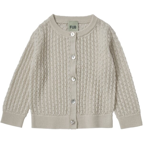 FUB Ecru Baby Pointelle Cardigan - Str. 62