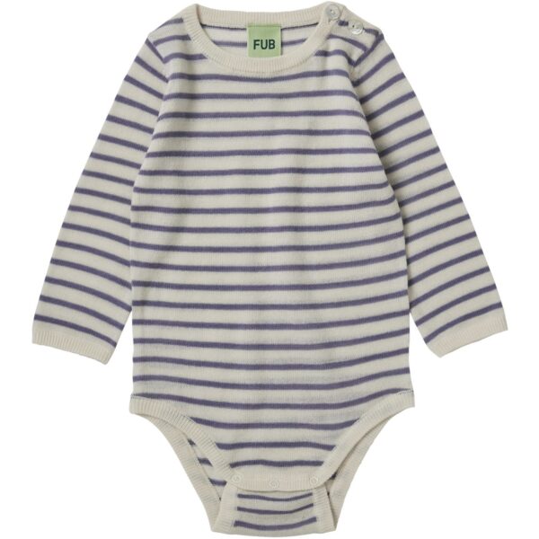 FUB Ecru/Dusty Violet Baby Body - Str. 62