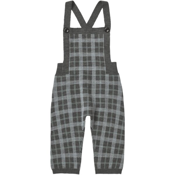 FUB Grey Melange Baby Checked Overalls - Str. 62