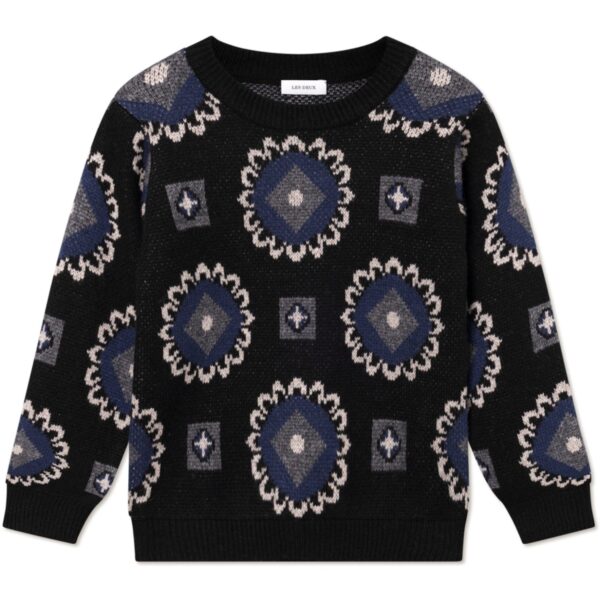 Les Deux Kids Black/Blueprint Aro Paisley Roundneck Kids - Str. 122-128