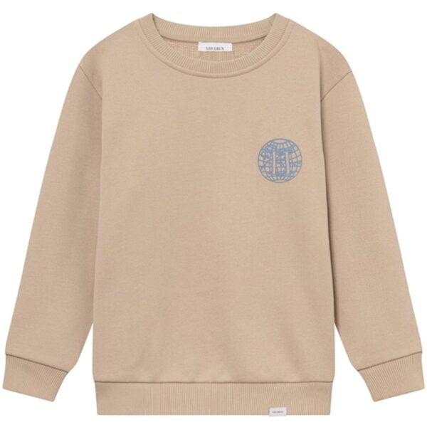 Les Deux Kids Light Desert Sand/Washed Denim Blue Globe Sweatshirt - Str. 134-140