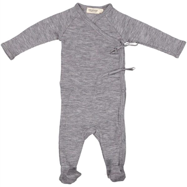 MarMar Wool Grey Melange New Born Rib Rubetta Heldragt - Str. 0 mdr/44