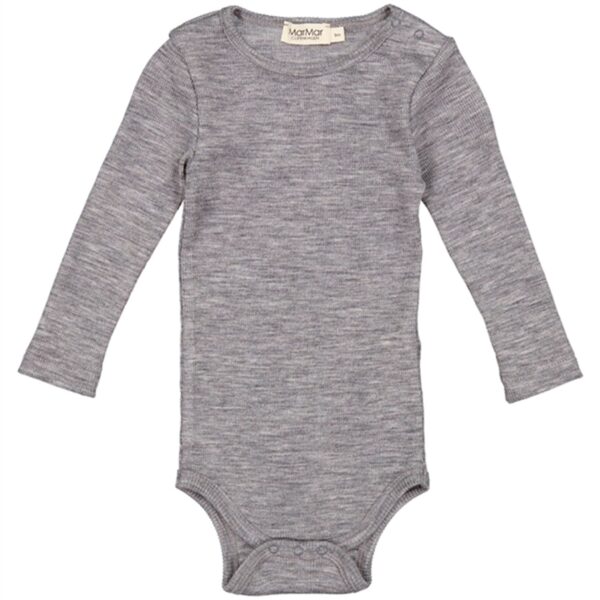 MarMar Wool Grey Melange Rib Bense Body - Str. 12 mdr/80