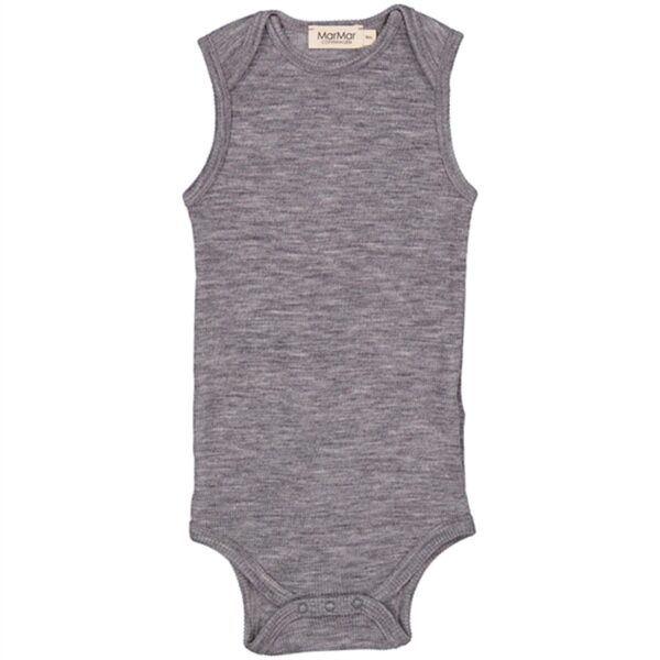 MarMar Wool Grey Melange Rib Bini Body - Str. 18 mdr/86