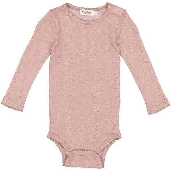 MarMar Wool Pointelle Burnt Rose Benedikte Body - Str. 12 mdr/80