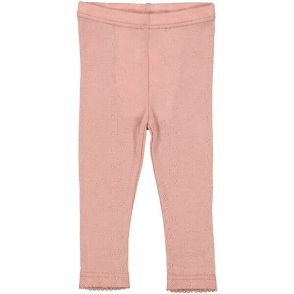 MarMar Wool Pointelle Burnt Rose Leggings - Str. 10 år/140